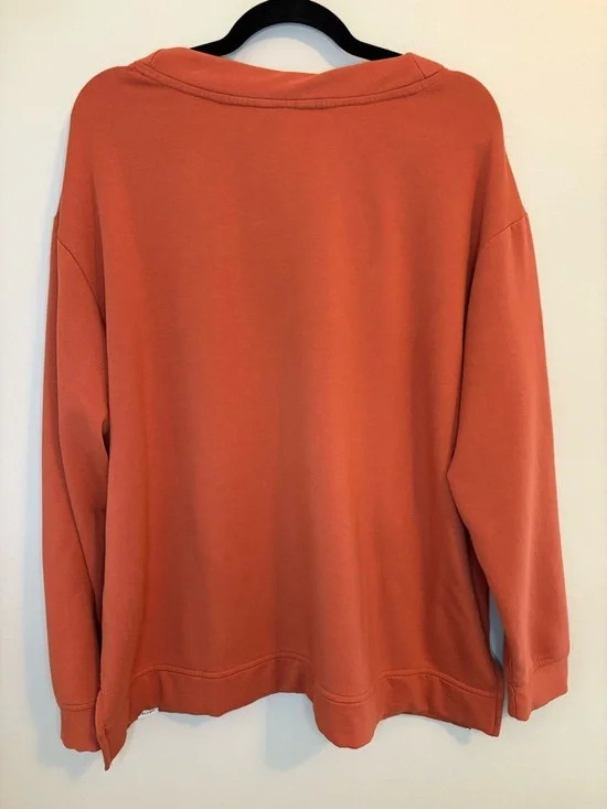 Orvis V-Neck Sweatshirt Orange Soft Pullover Women’s XXL - Picture 6 of 6